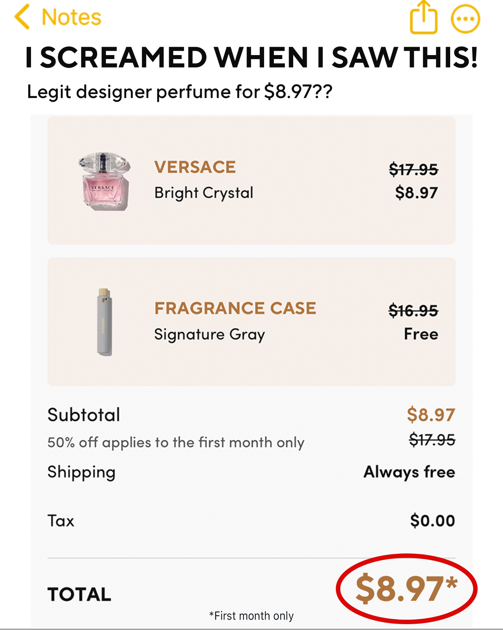 Scentbird Facebook ad