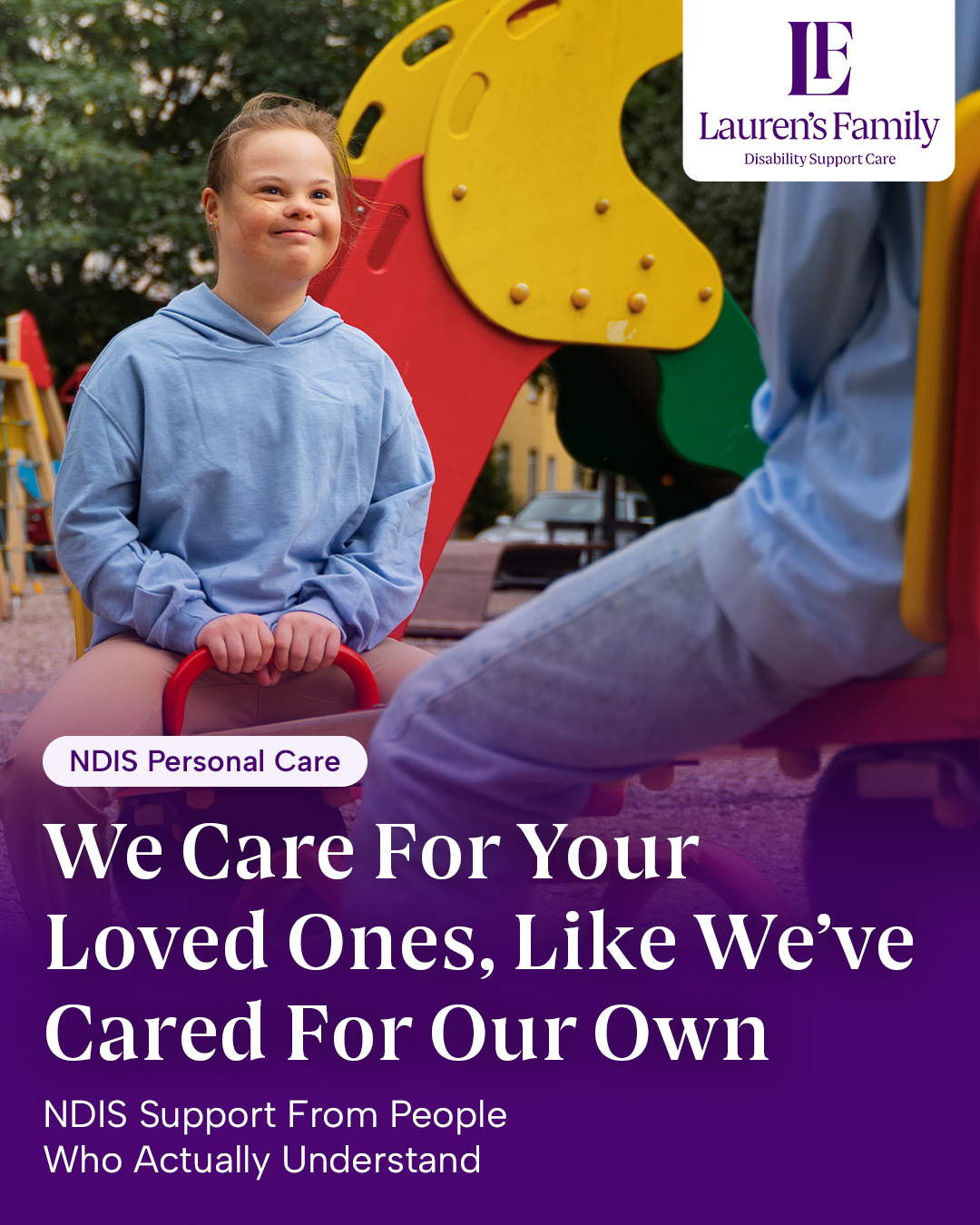 Lauren's Family Disability Support Care Facebook ad: Talk to Our NDIS Support Team
