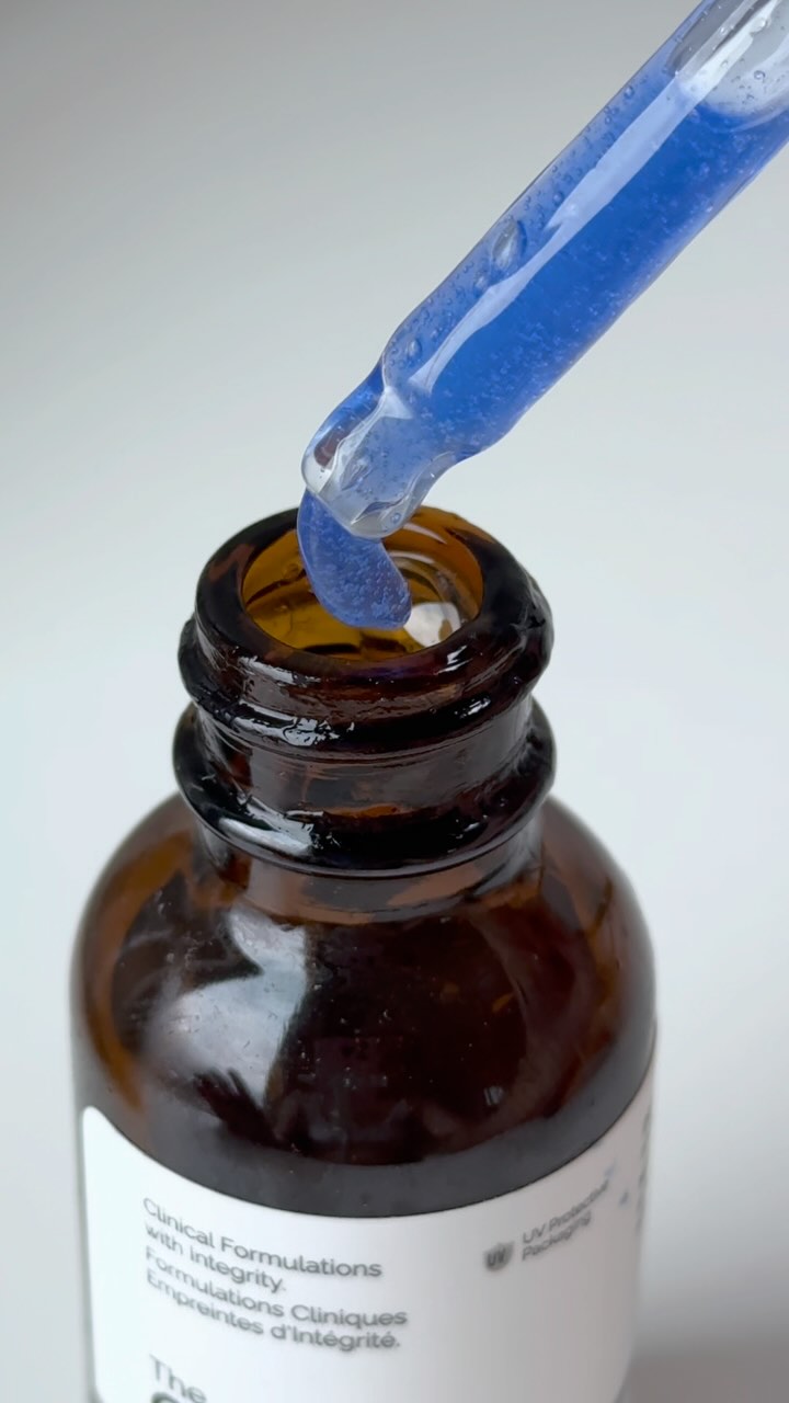 The Ordinary Facebook ad: Blue = advanced age support