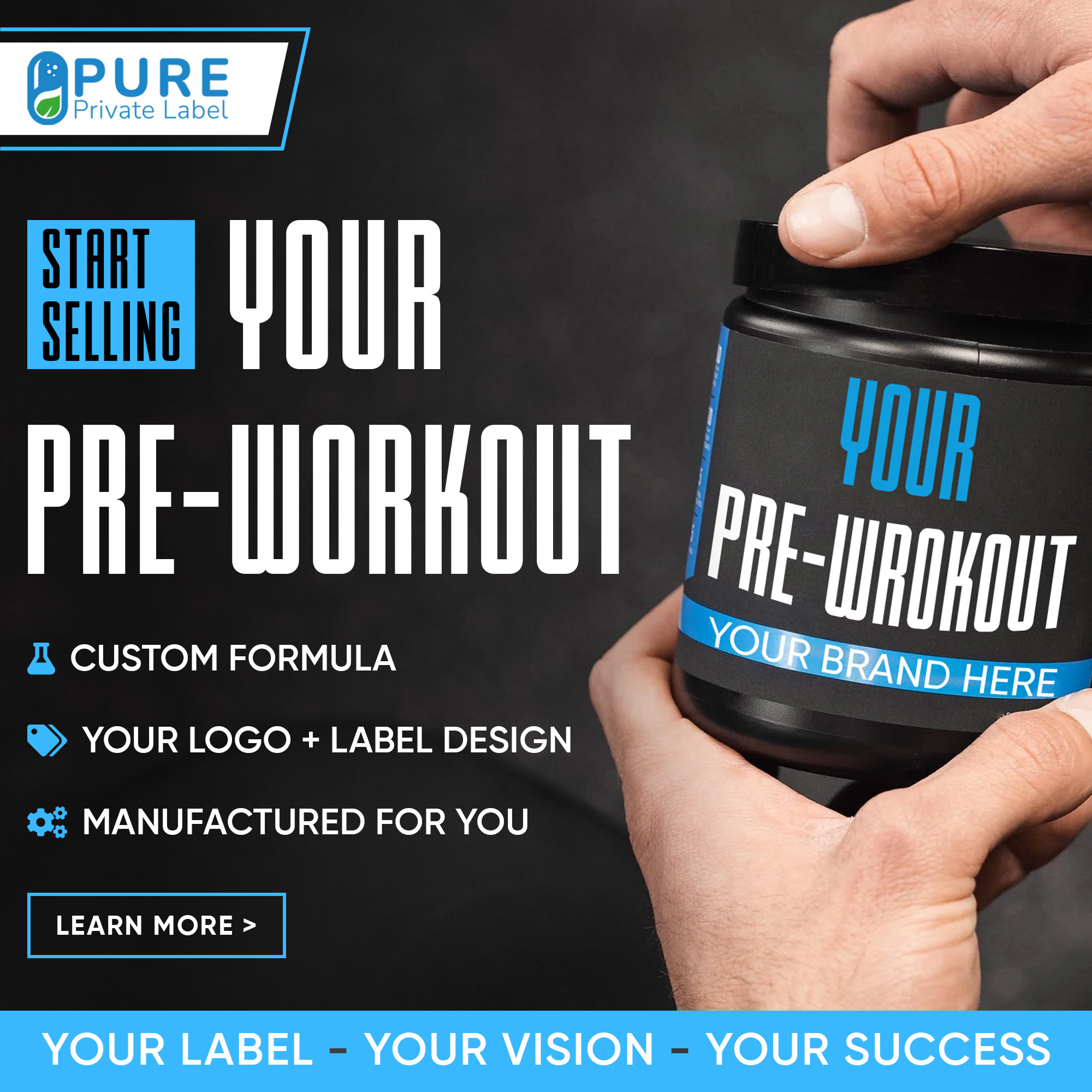 PURE Private Label Facebook ad