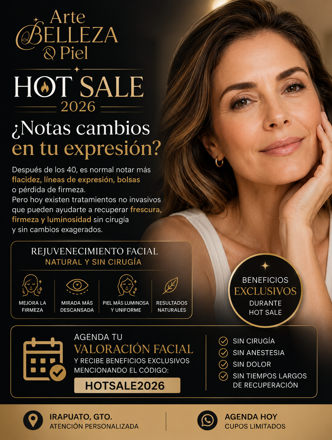 Arte, Belleza Y Piel - Clínica al cuidado de tu cuerpo Facebook ad: Rejuvenece sin perder naturalidad