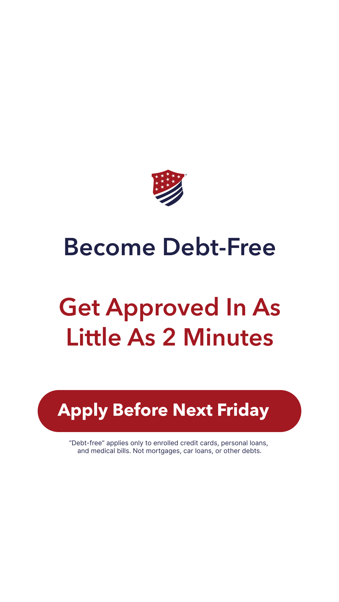National Debt Relief Facebook ad