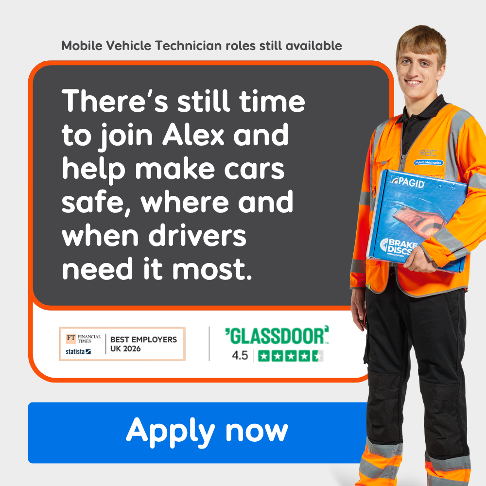 RAC Facebook ad: Mobile Vehicle Technician Jobs