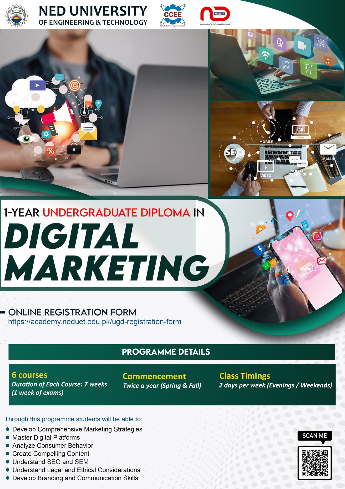 NED Academy, NED University of Engineering & Technology, Karachi Facebook ad