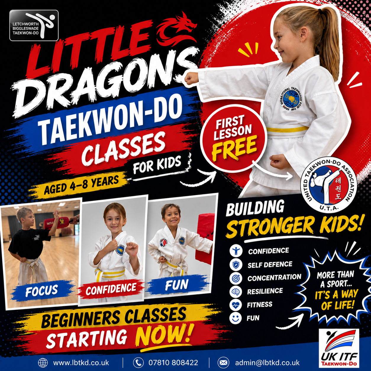 Letchworth & Biggleswade Taekwondo Facebook ad