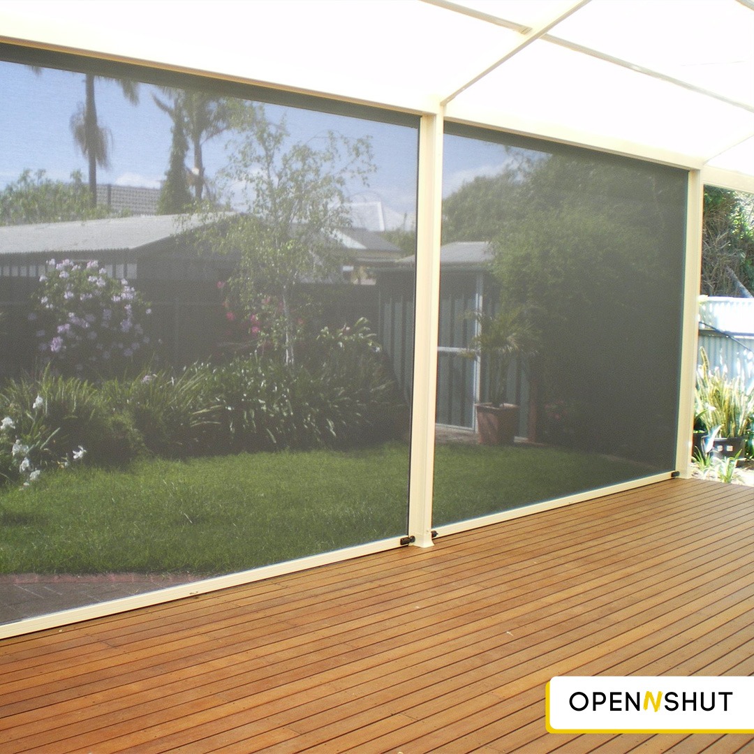 Open N Shut Shutters Blinds & Security Doors Facebook ad: On Sale: Get 0% Interest & Free Installation!