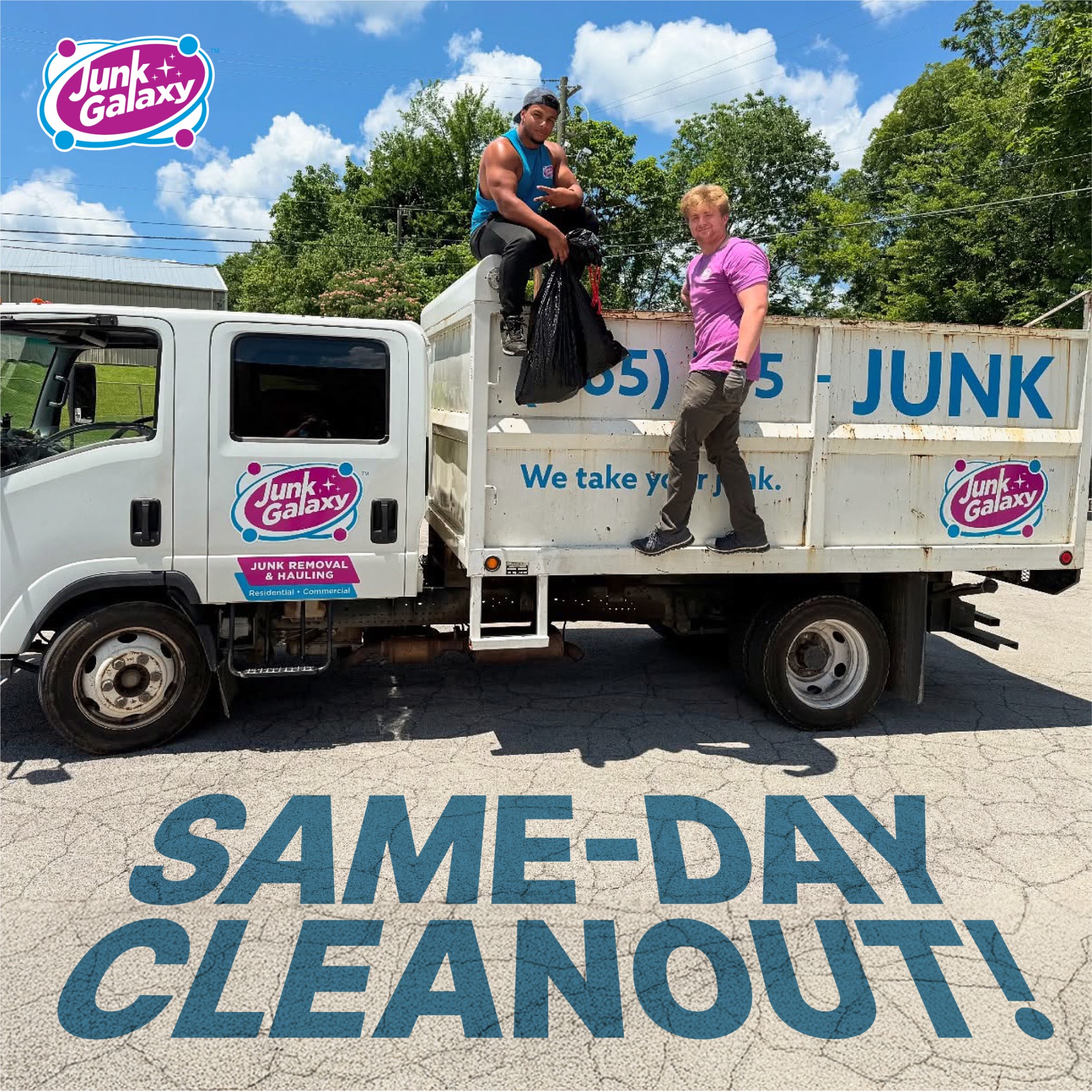 Junk Galaxy Facebook ad: Same-Day Junk Removal!