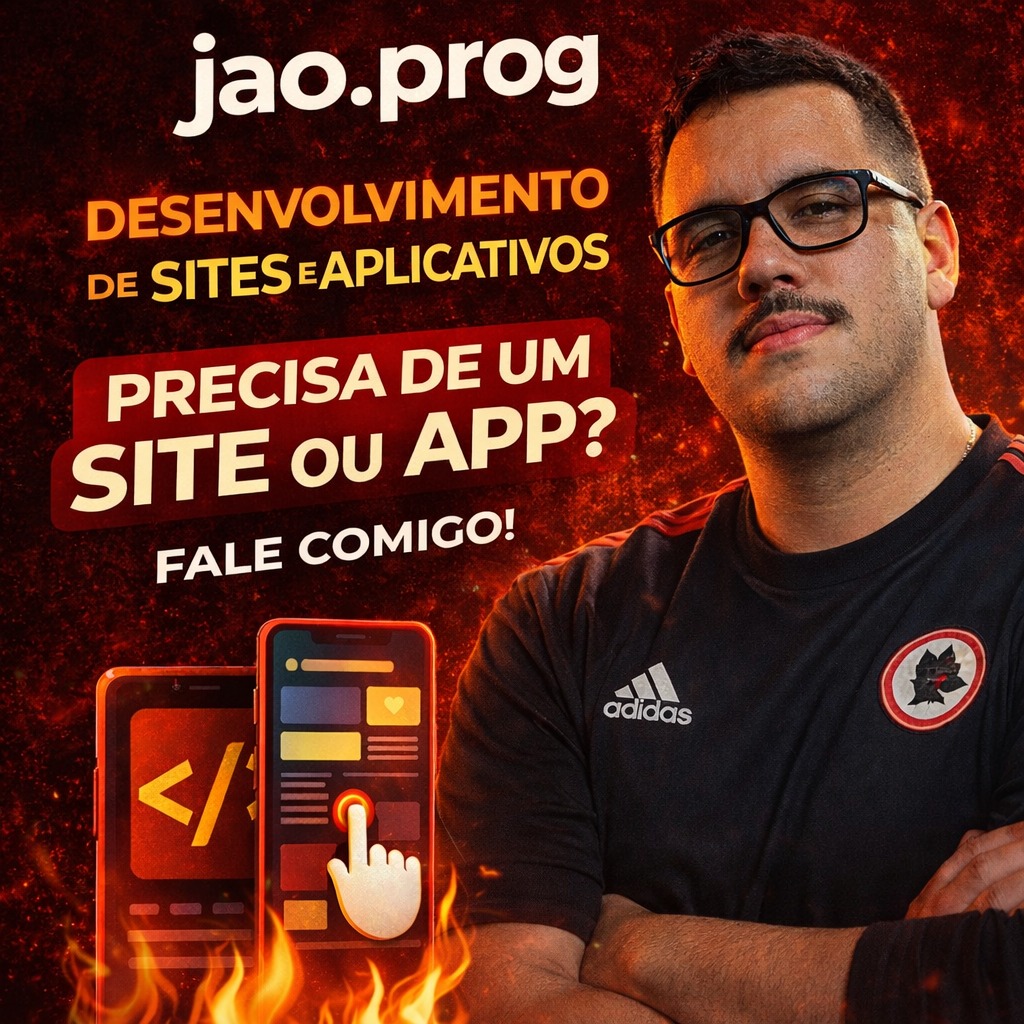 João Oliveira Facebook ad: Precisa de um site ou aplicativo profissional?