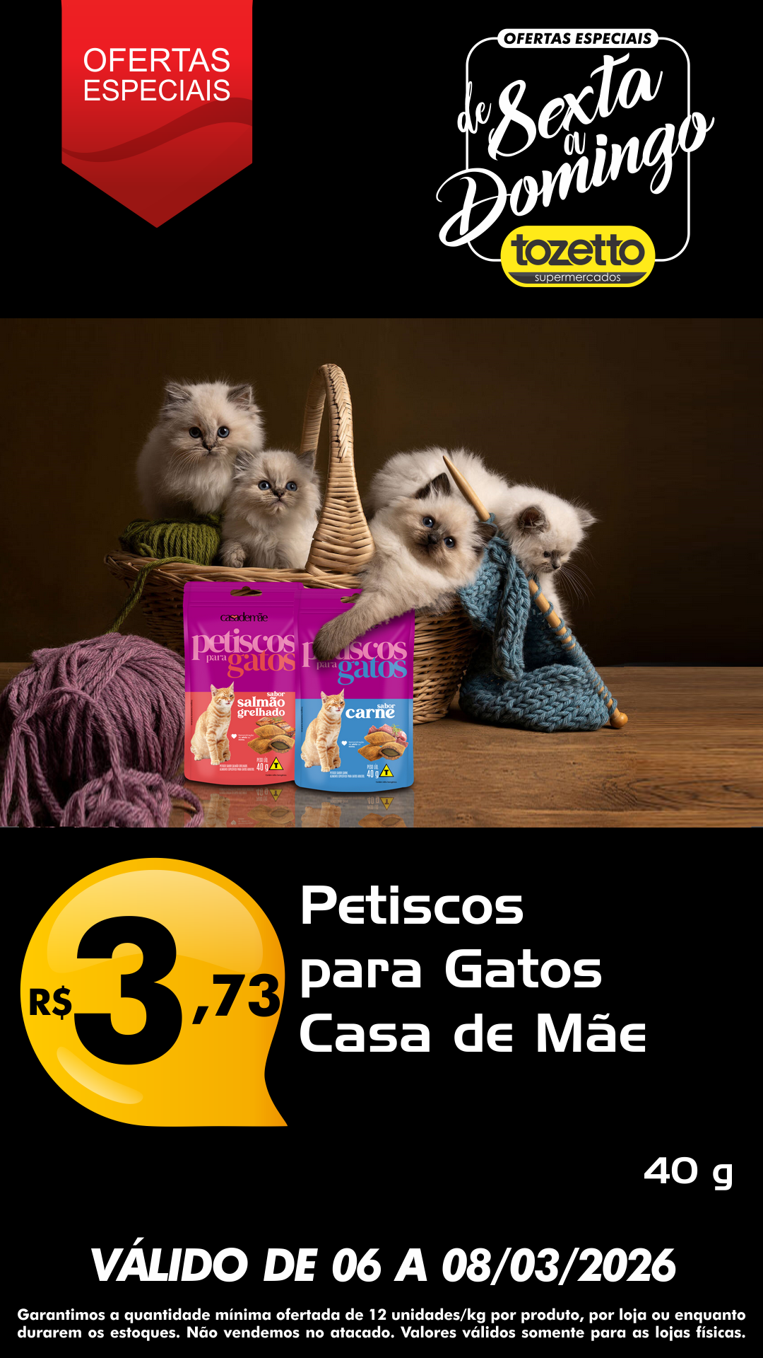 Supermercados Tozetto Facebook ad from Mar 5, 2026
