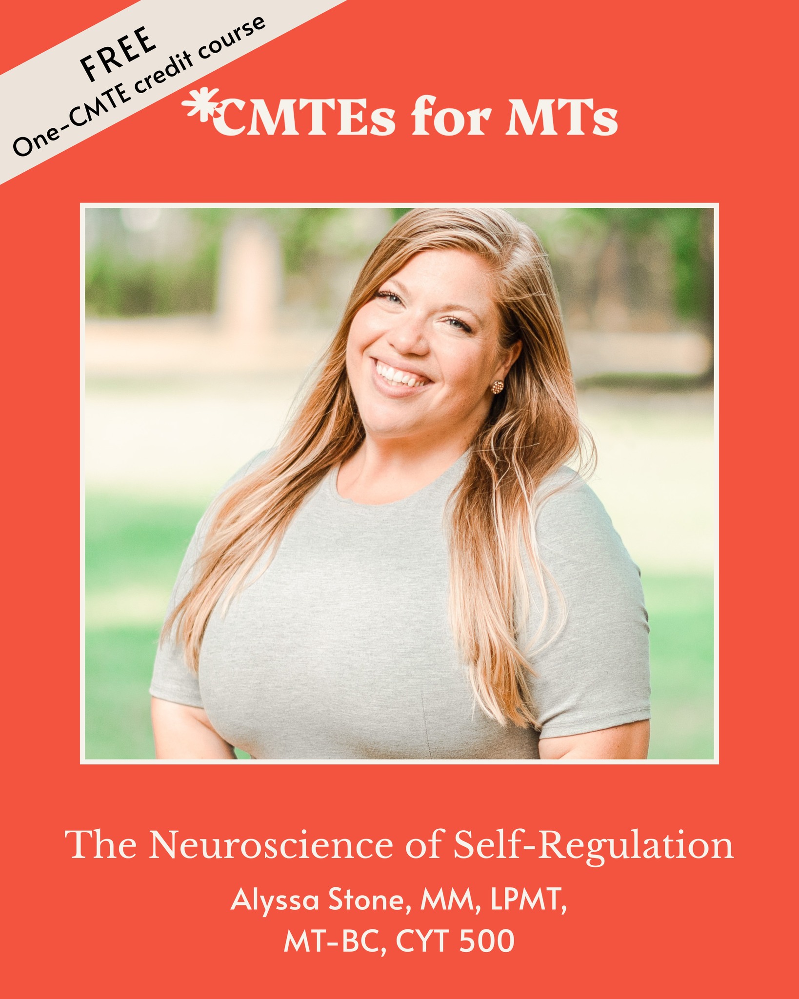 CMTEs for MTs Facebook ad: The Neuroscience of Self-Regulation, CMTEs for MTs