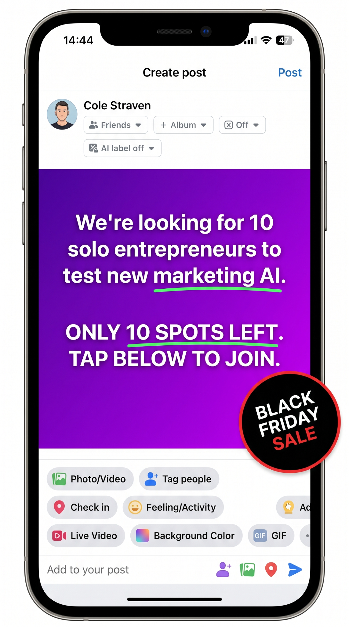 trycrush.ai Facebook ad