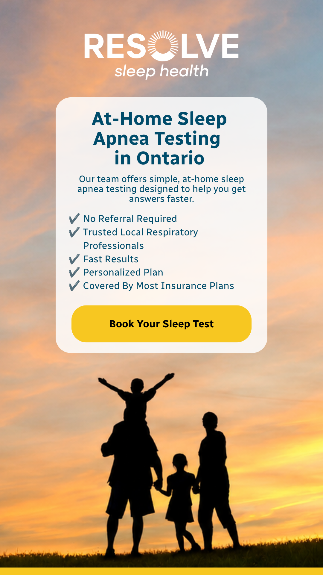 Resolve Sleep Health Facebook ad