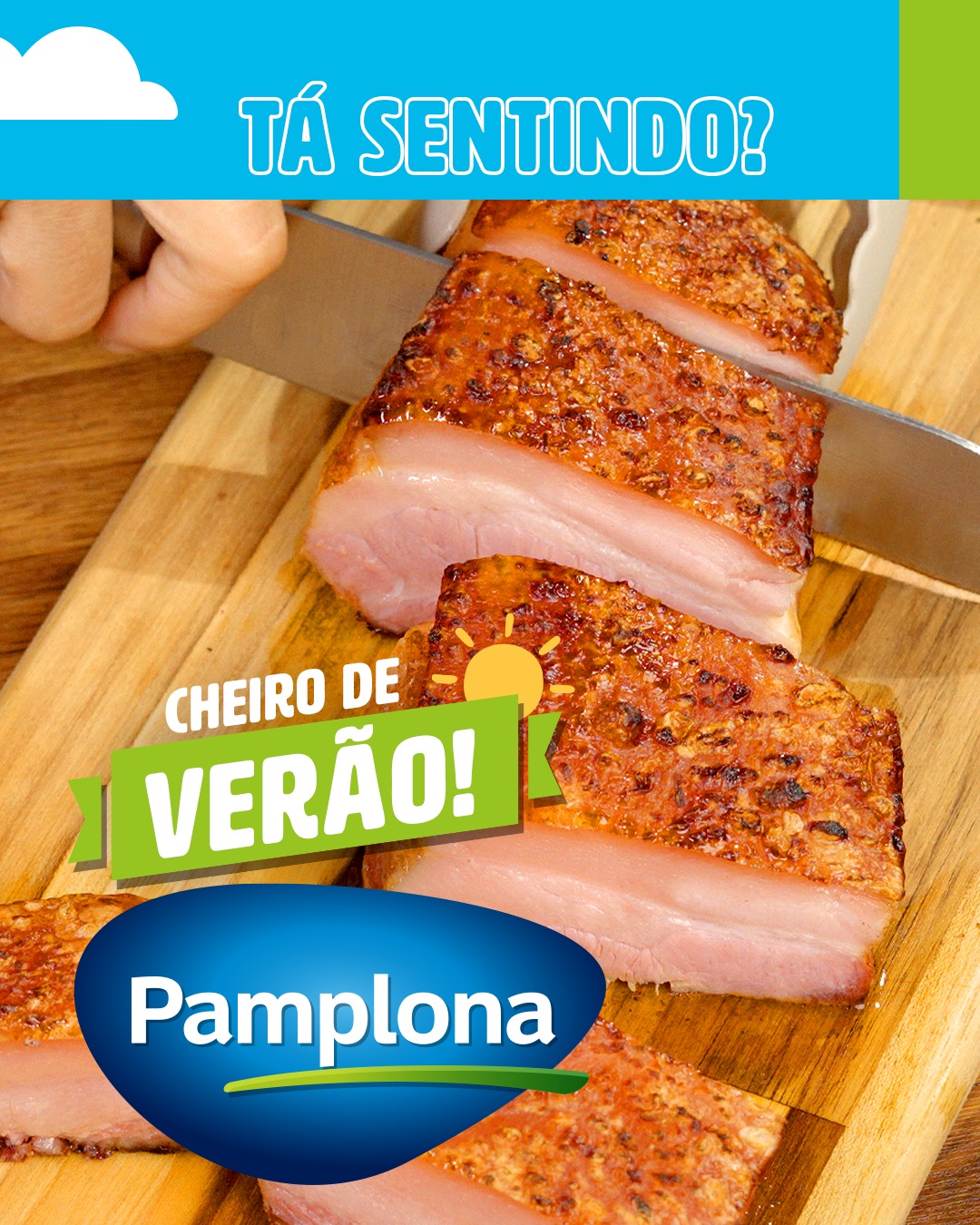 Pamplona Alimentos Facebook ad: Cheiro de verão você sente quando tá assando…