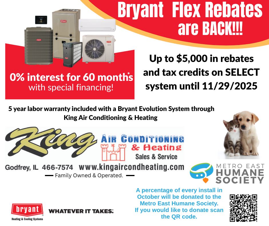 King Air Conditioning & Heating Facebook ad: Giving Back This October!