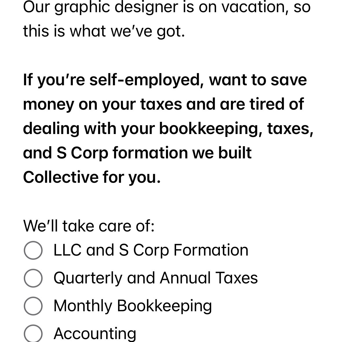 Collective Facebook ad