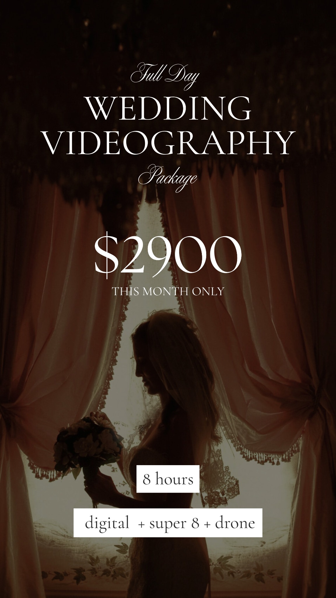 New Chapter Films Facebook ad: Full Day Wedding Video, $2,900