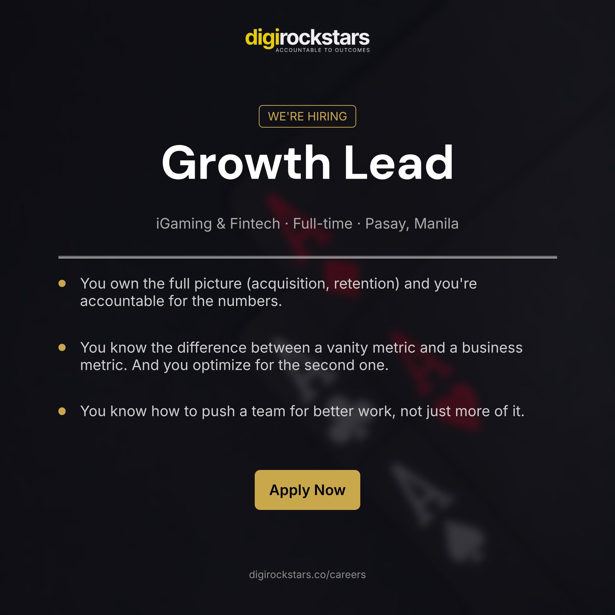 Digirockstars Digital Marketing Agency Facebook ad: Growth Lead - Digirockstars