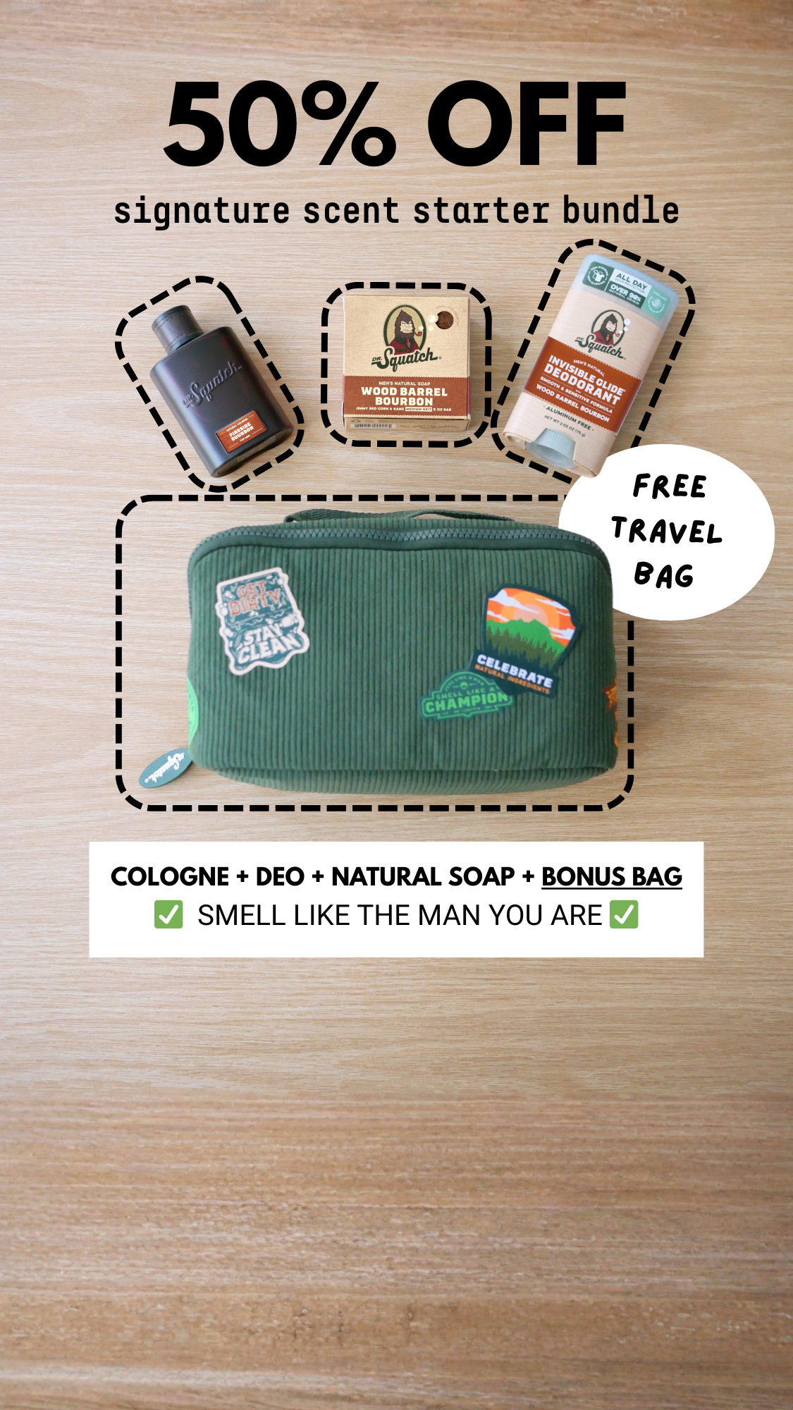 Dr. Squatch Facebook ad