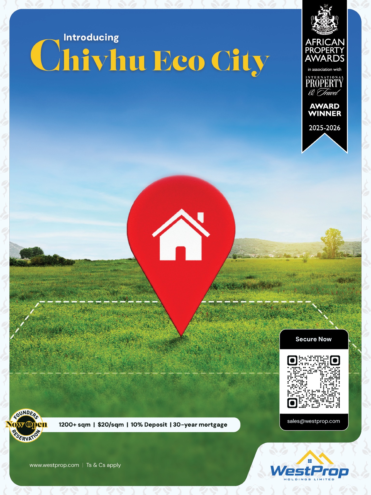 WestProp Holdings Facebook ad: Introducing Chivhu Eco City: WestProp’s response to the…