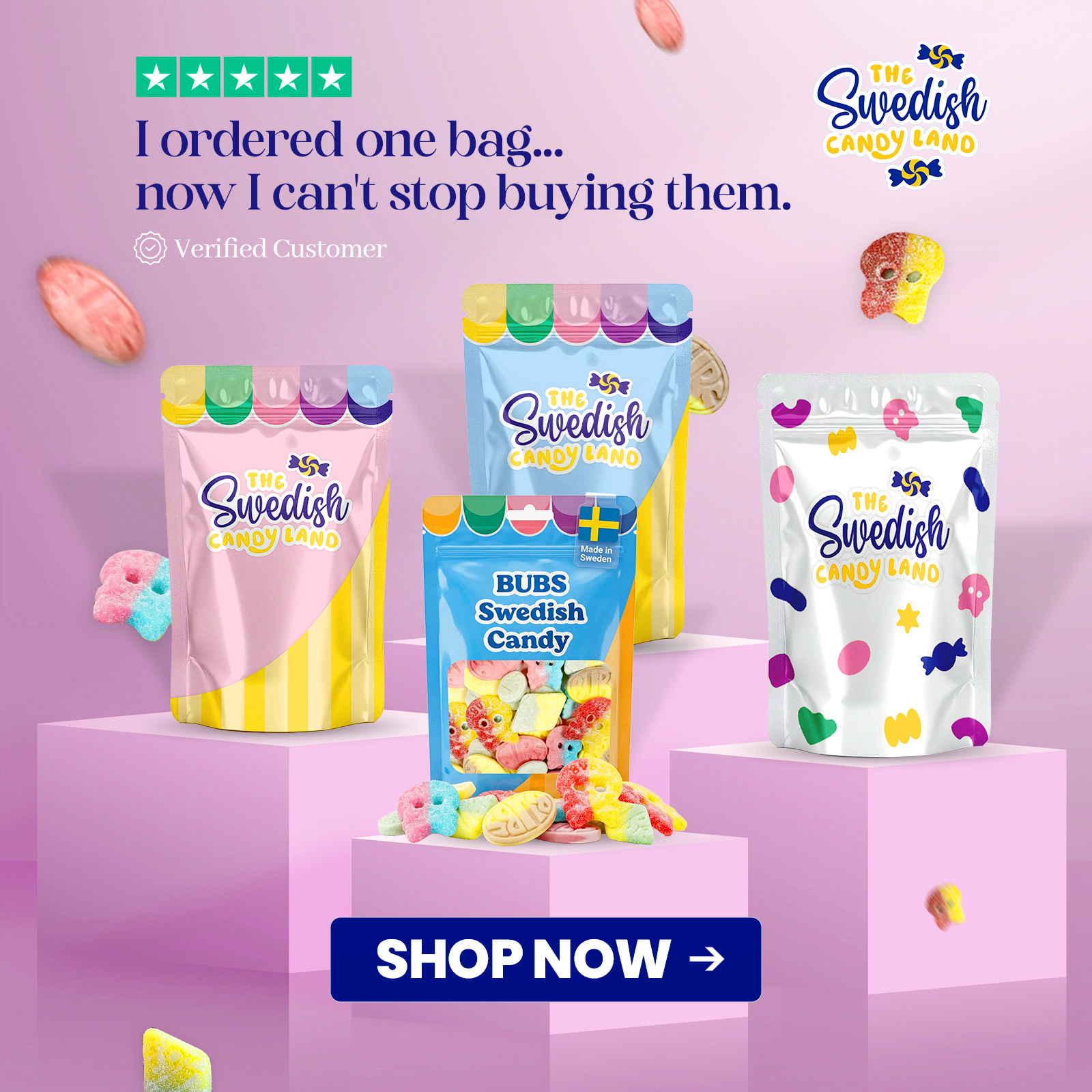 Swedish Candy Land Facebook ad