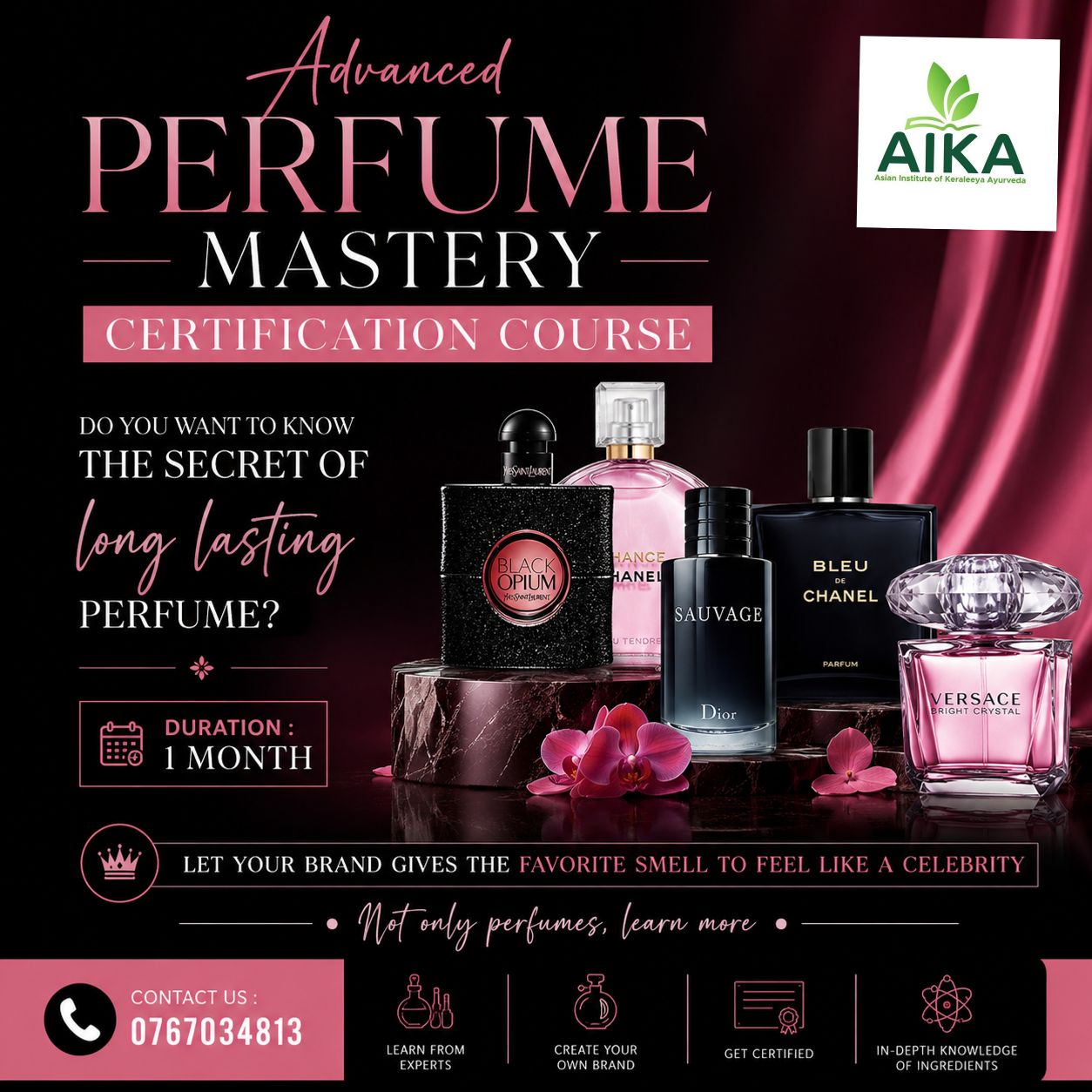 Aika Kandy Facebook ad: Perfume Mastery Certification Course