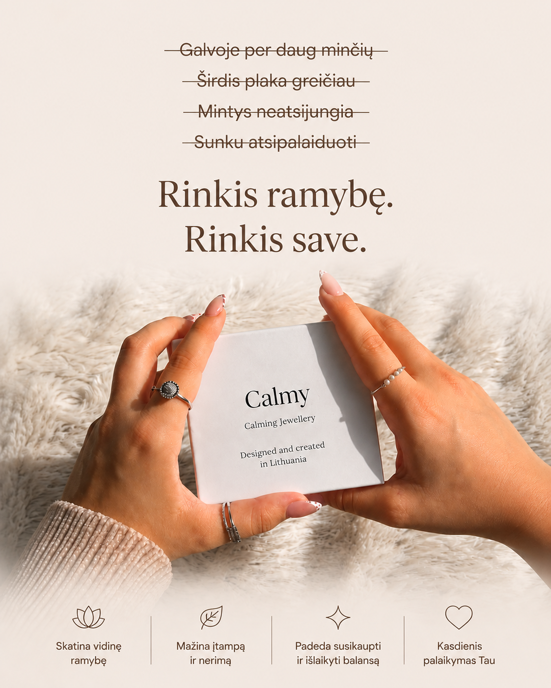 Calmy.lt Facebook ad