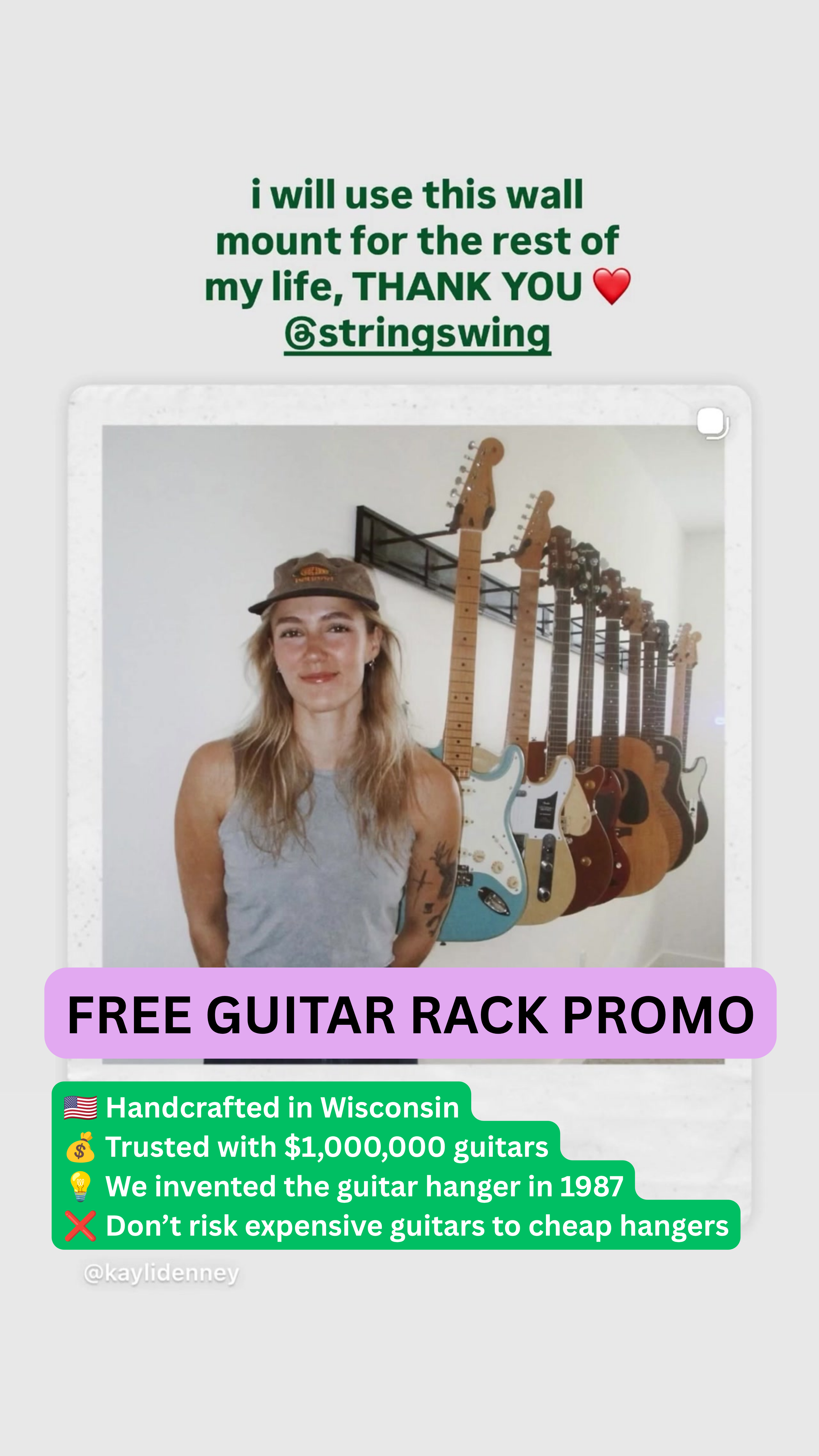 String Swing Displays Facebook ad