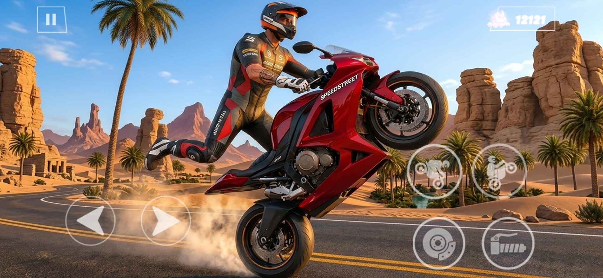 Meta Play Apps Facebook ad: Moto Wheelie Flip Parkour 3D