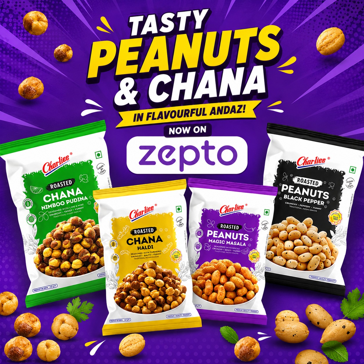 Charliee Chikki Facebook ad: Welcome to Zepto, India's Fastest Online Grocery Delivery…