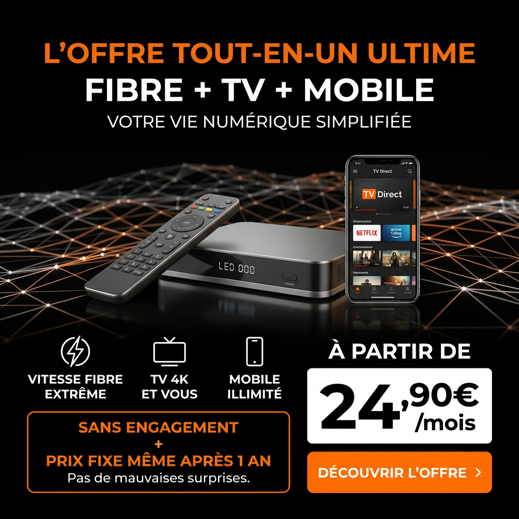 Box Fibre France Facebook ad: 3 offres flash en cours