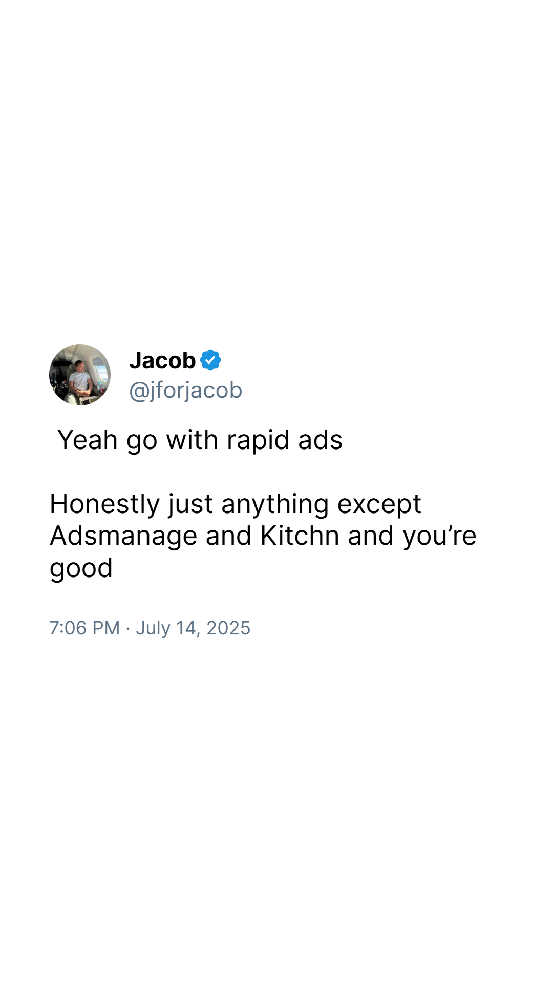 Rapid Ads Facebook ad