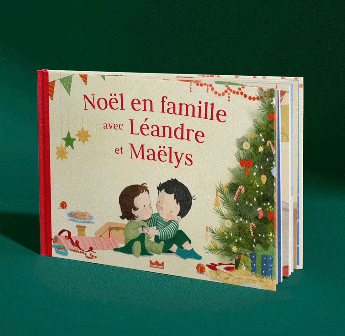 Wonderbly Facebook ad: Une histoire festive pour jusqu'à 3 enfants