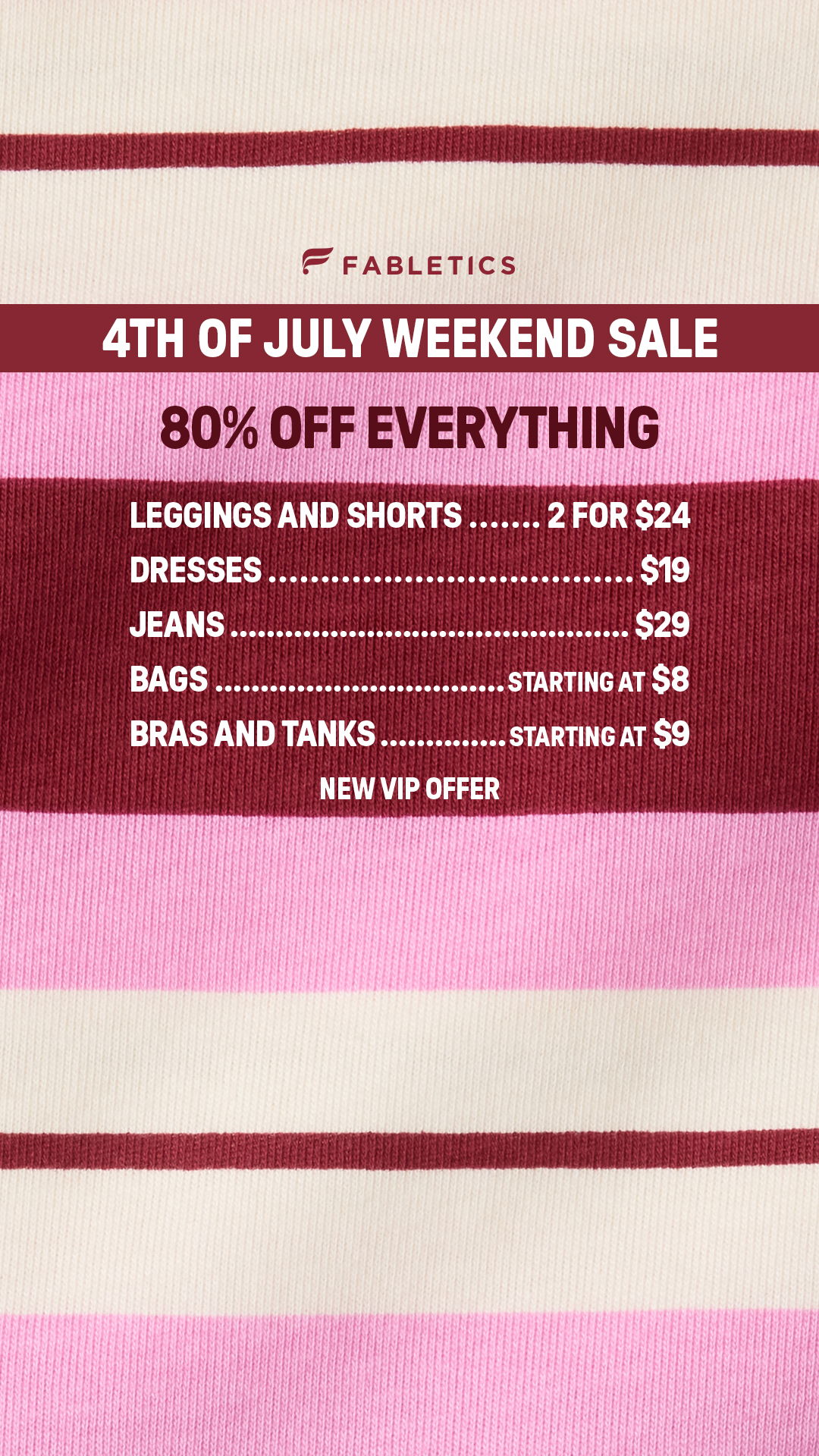 Fabletics Facebook ad