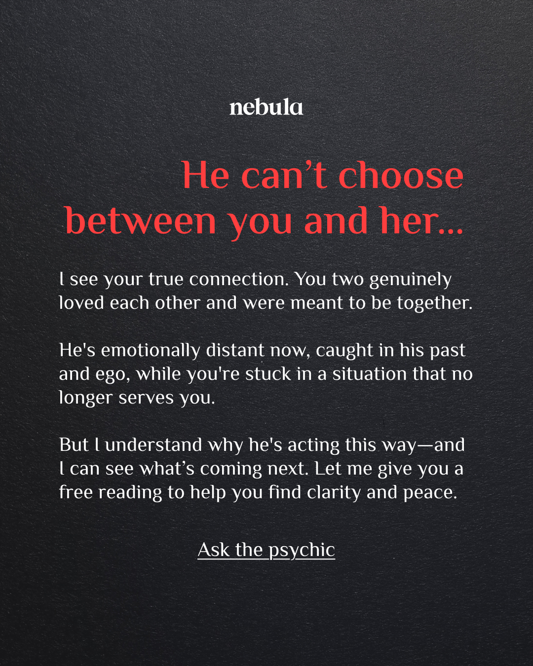 Your Relationship Advisor Facebook ad