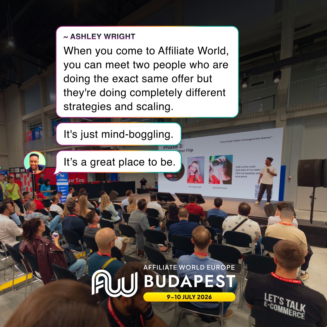 Affiliate World Conferences Facebook ad