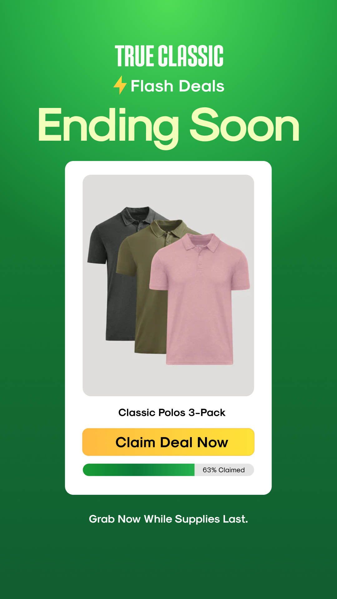True Classic Facebook ad