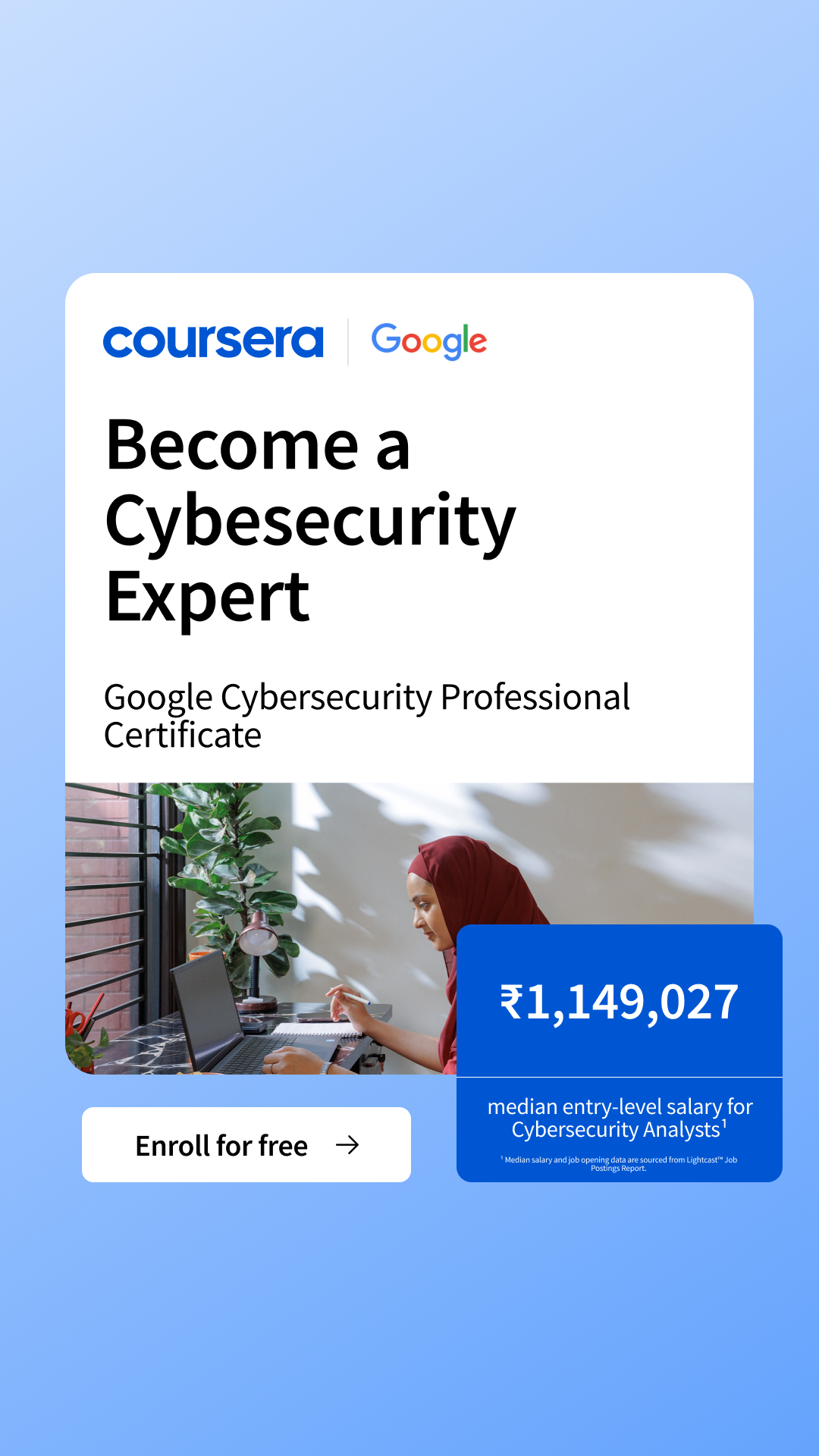 Coursera Facebook ad