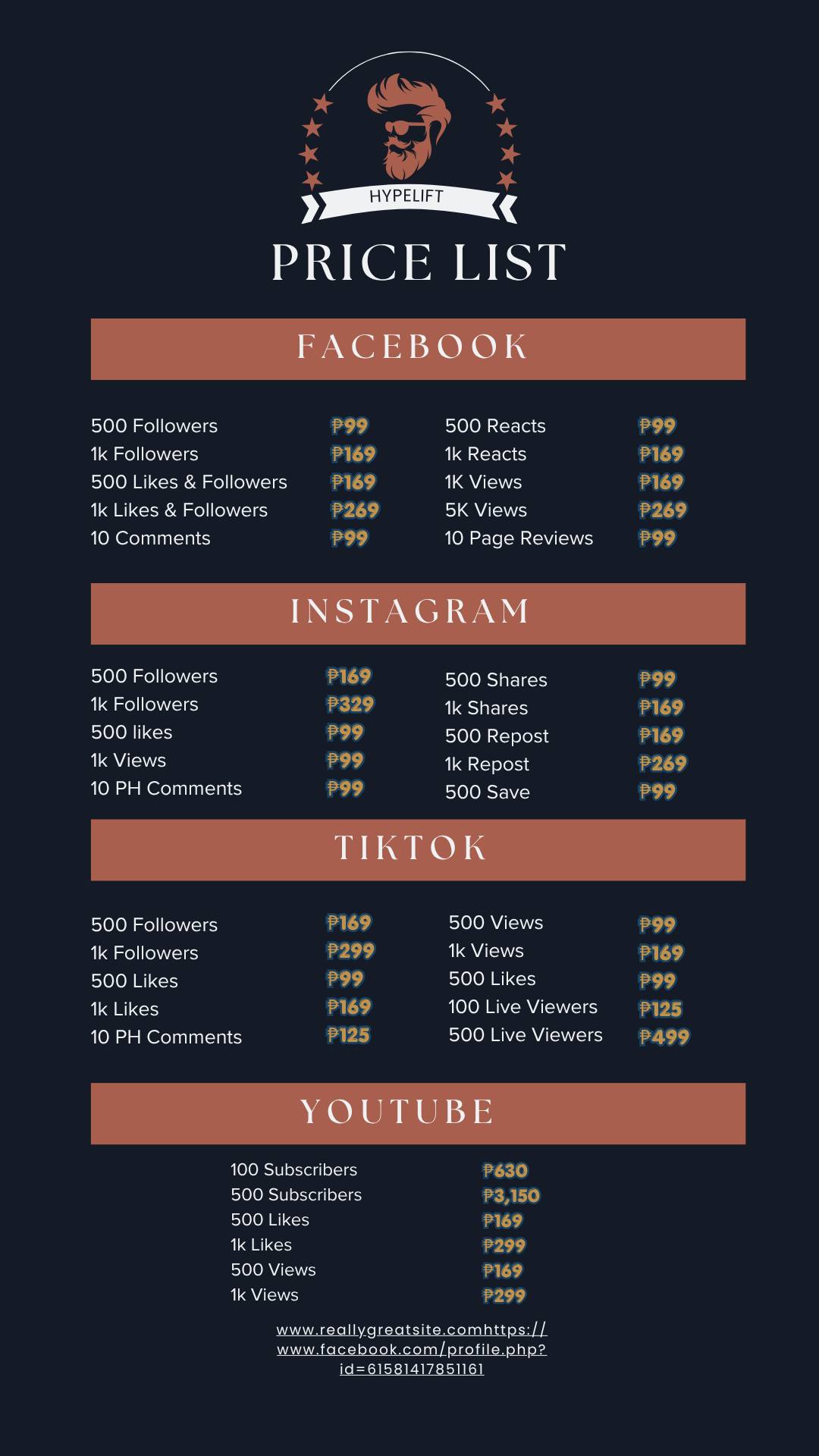 HypeLift Social Media Boosting Services Facebook ad