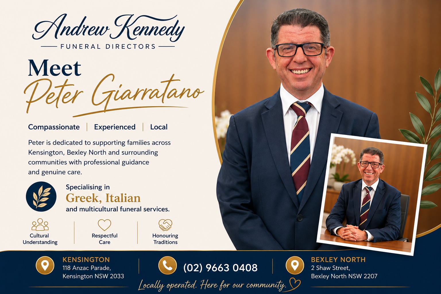 Andrew Kennedy Funeral Directors Facebook ad: When families are faced with the loss of…