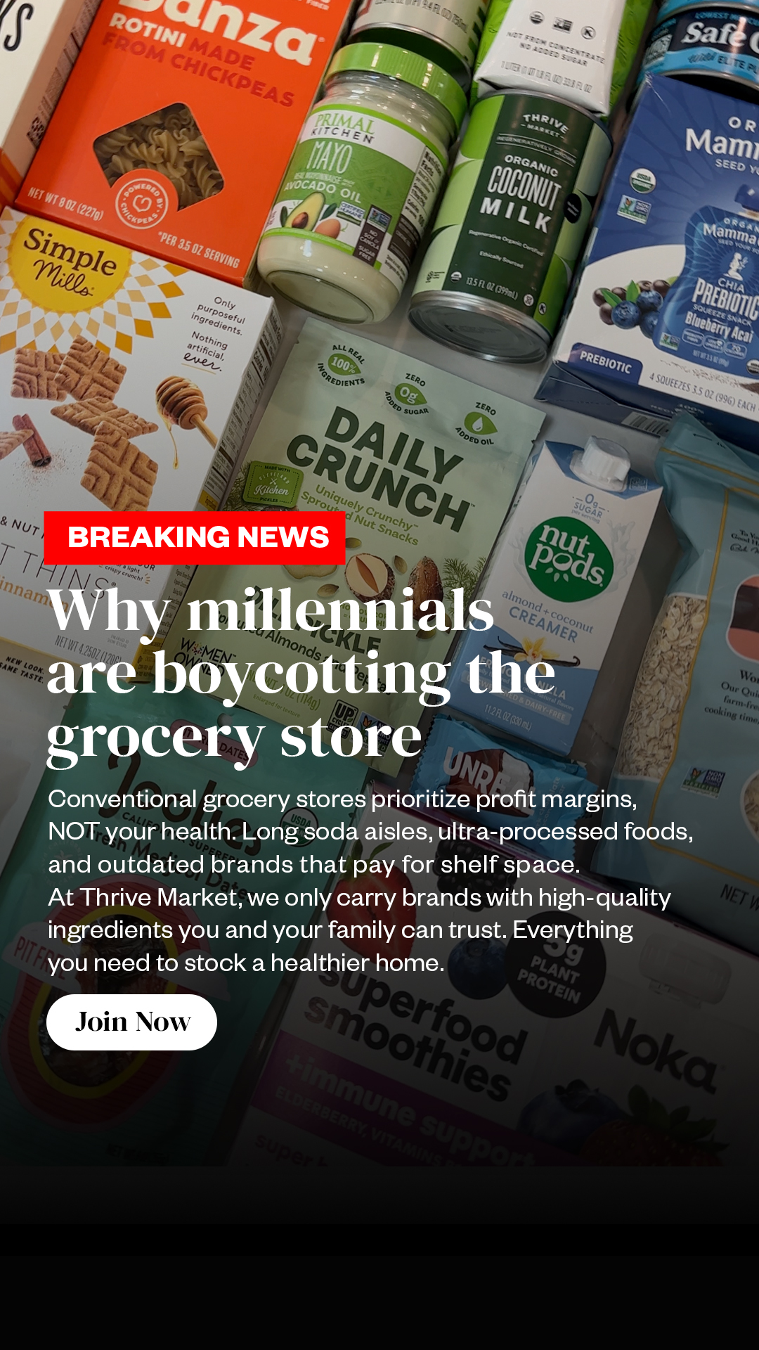 Thrive Market Facebook ad