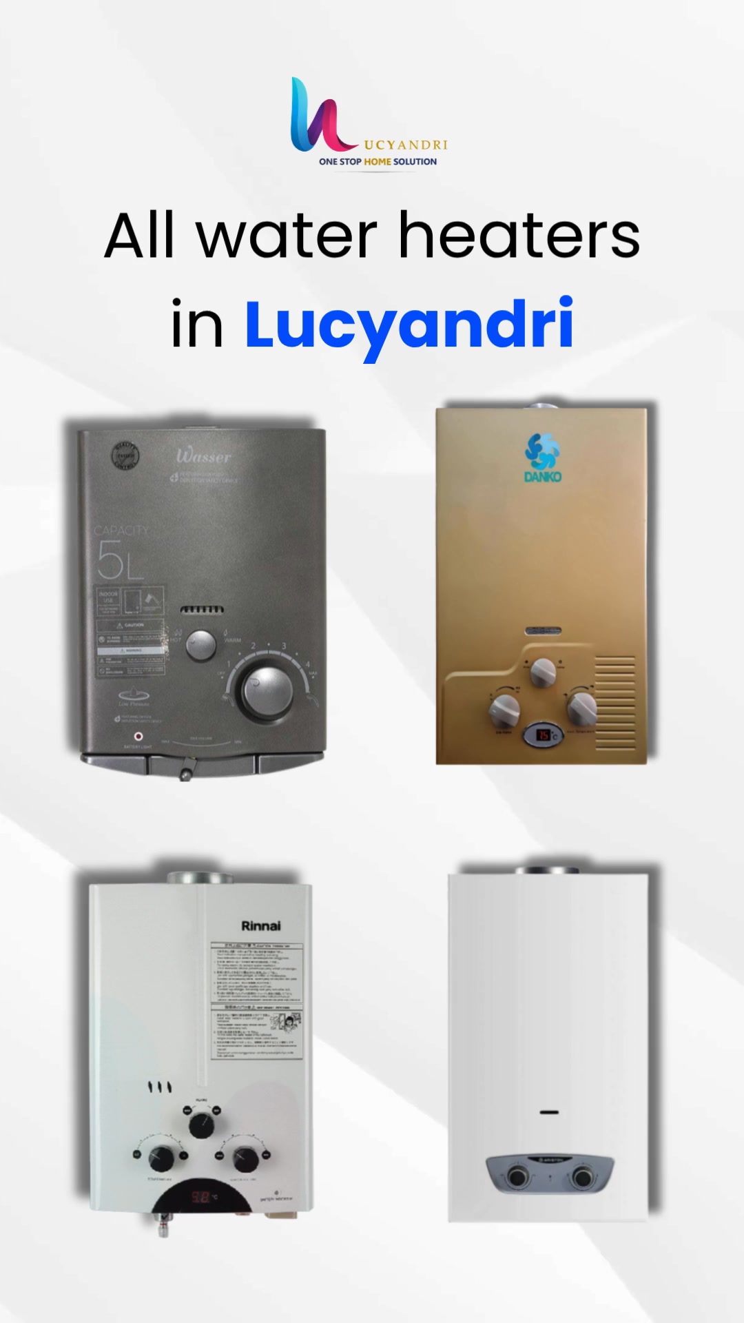 Lucyandri Home Solution Facebook ad: Capek mandi air dingin tiap pagi?