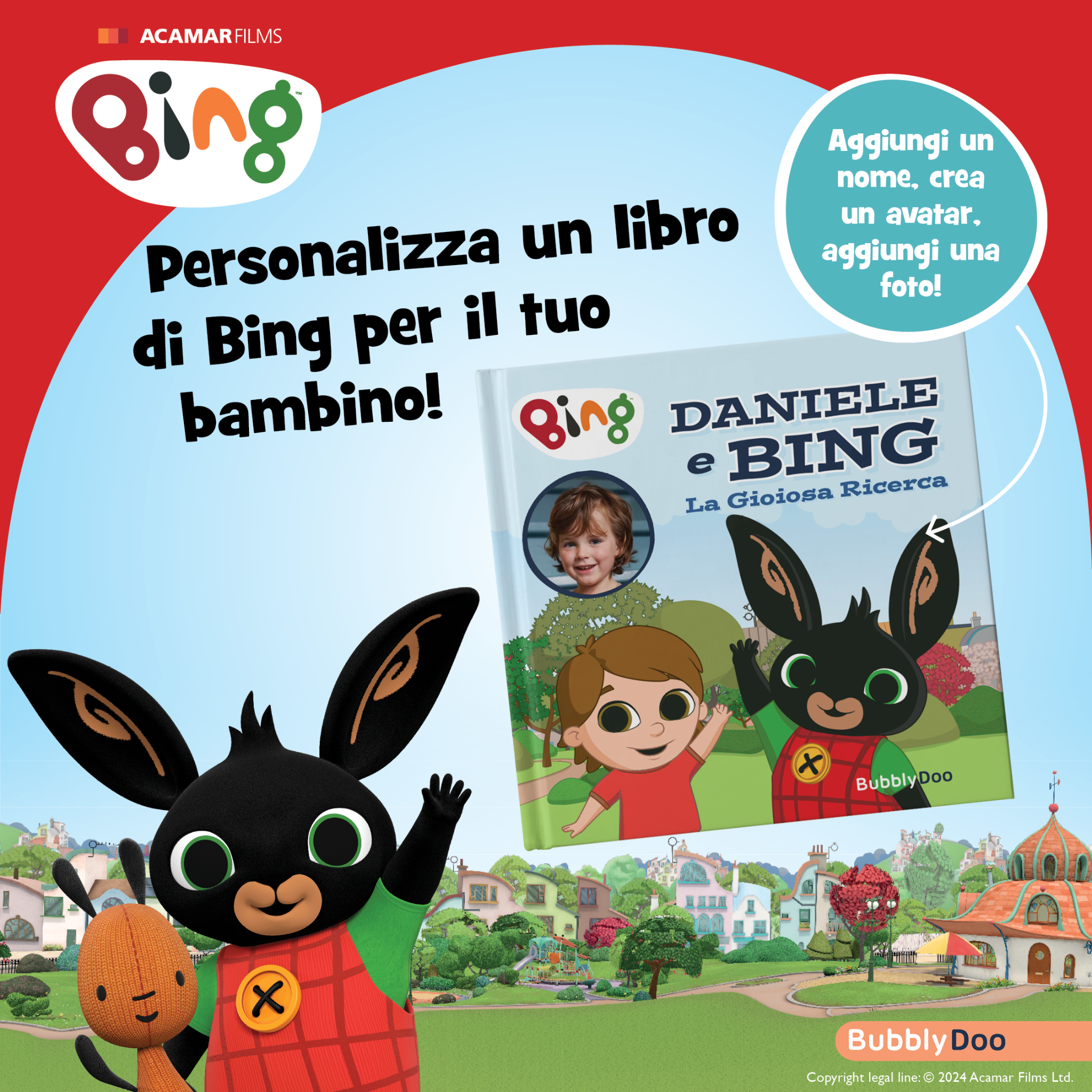 BubblyDoo Libri Facebook ad: Hai un fan di Bing a casa?