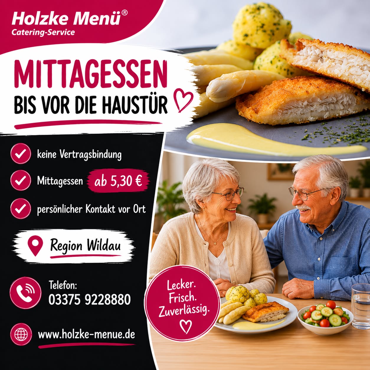 Essen auf Rädern Holzke Menü Facebook ad