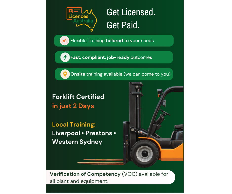 Licences Australia Facebook ad from Apr 22, 2026