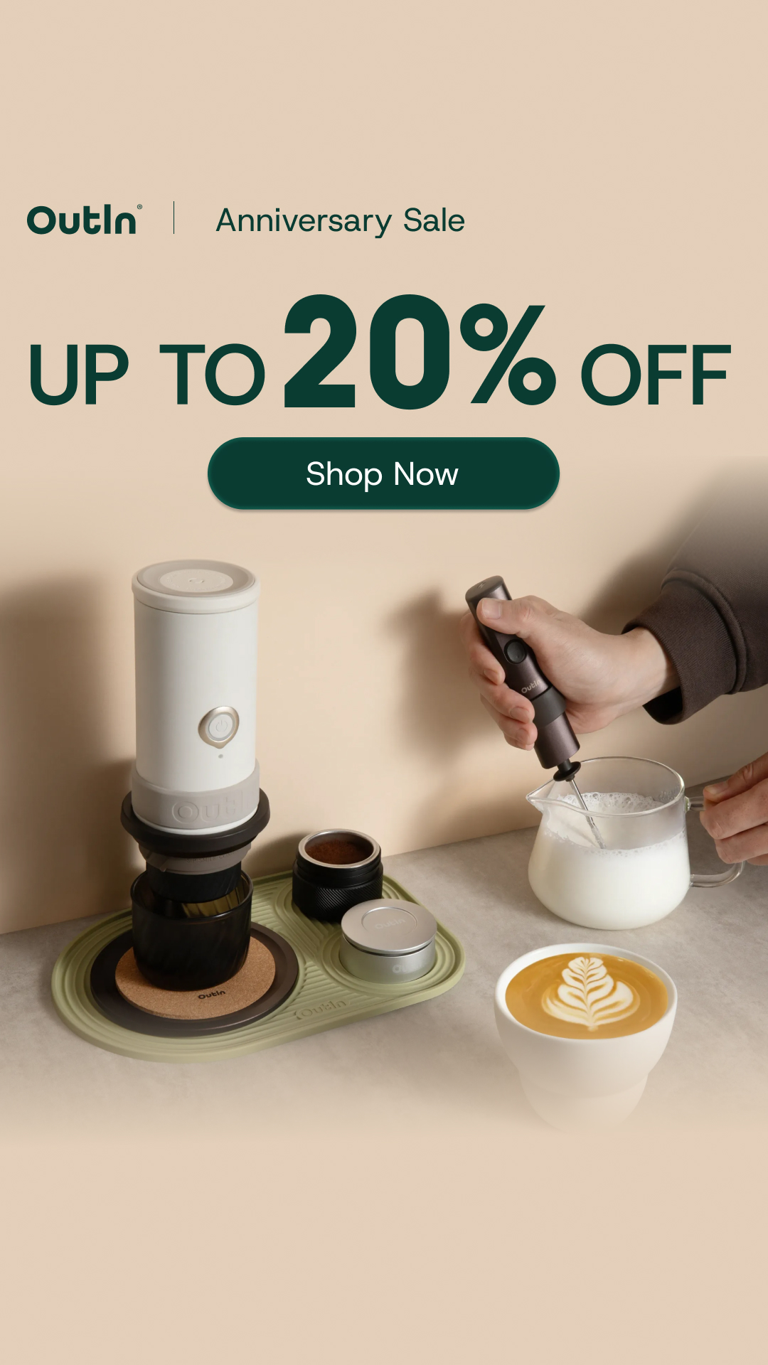 Outin Portable Electric Espresso Machine Facebook ad