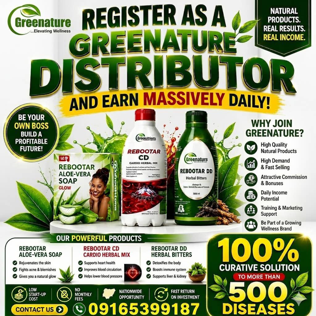Superblessed store Facebook ad: REGISTER AS A GREENATURE DISTRIBUTOR