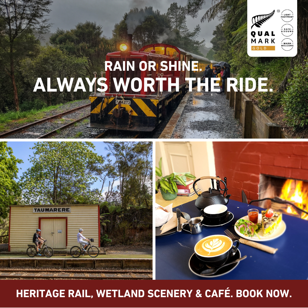 Bay of Islands Vintage Railway Facebook ad: Heritage rail, wetland scenery & café