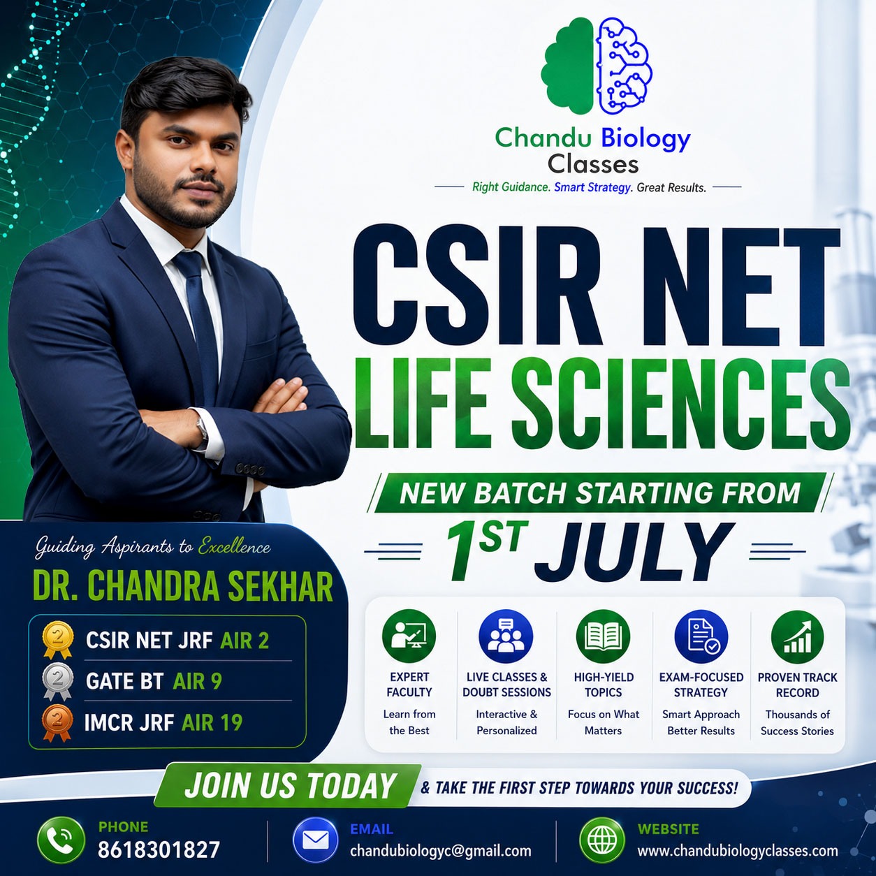 Chandu Biology classes Facebook ad: Join Chandu Biology classes for CSIR NET Life…