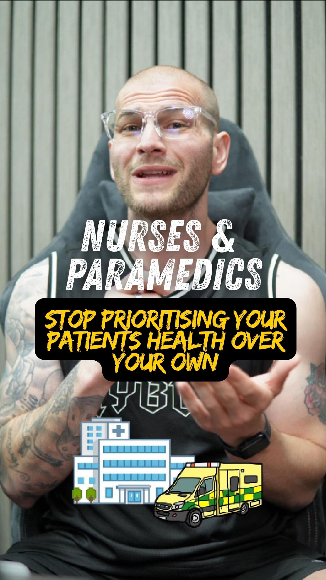 Bob The Fat Loss Coach Facebook ad: Nurses & paramedics, follow @shiftworkerscoach if you want…