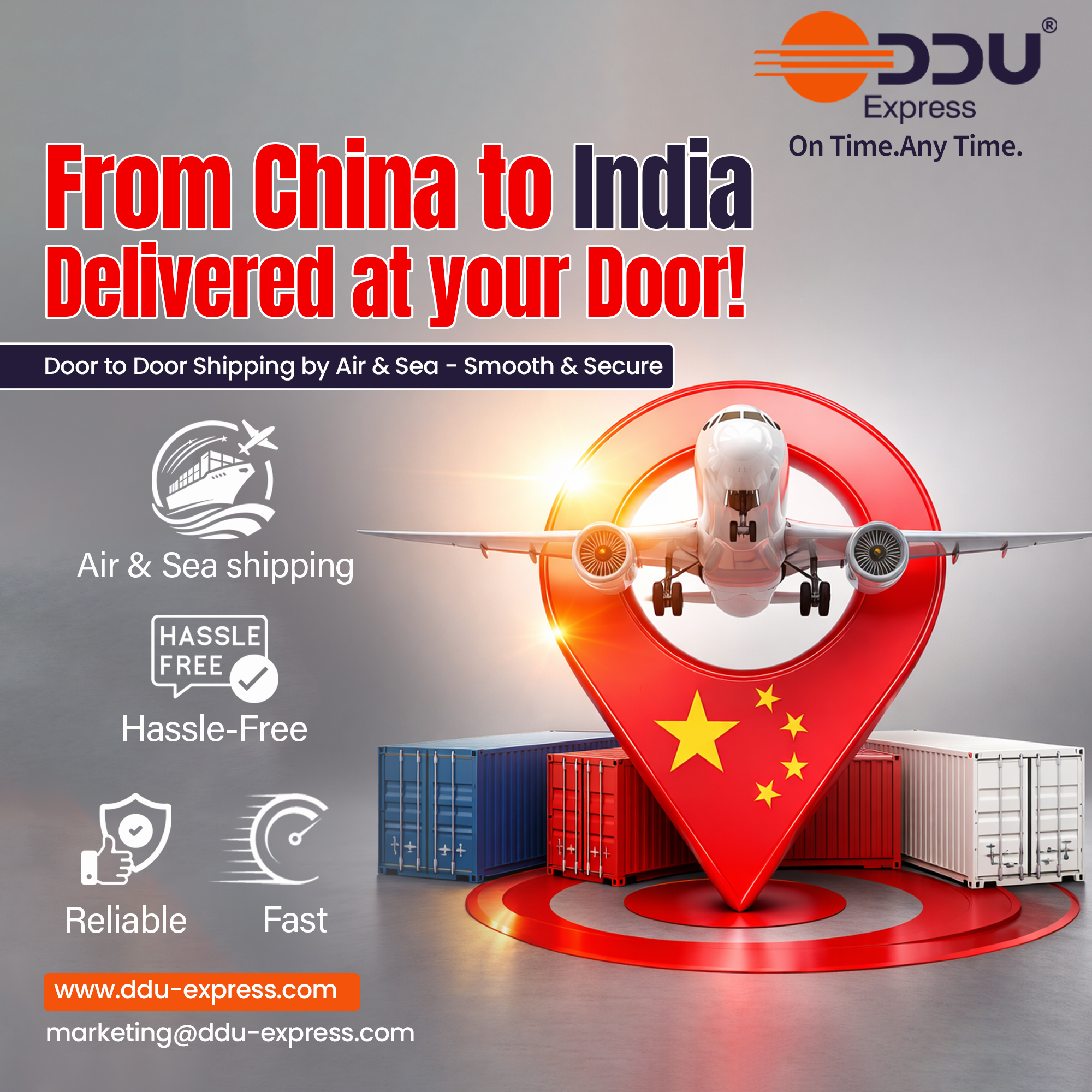 DDU Express Middle East Facebook ad from Feb 24, 2026